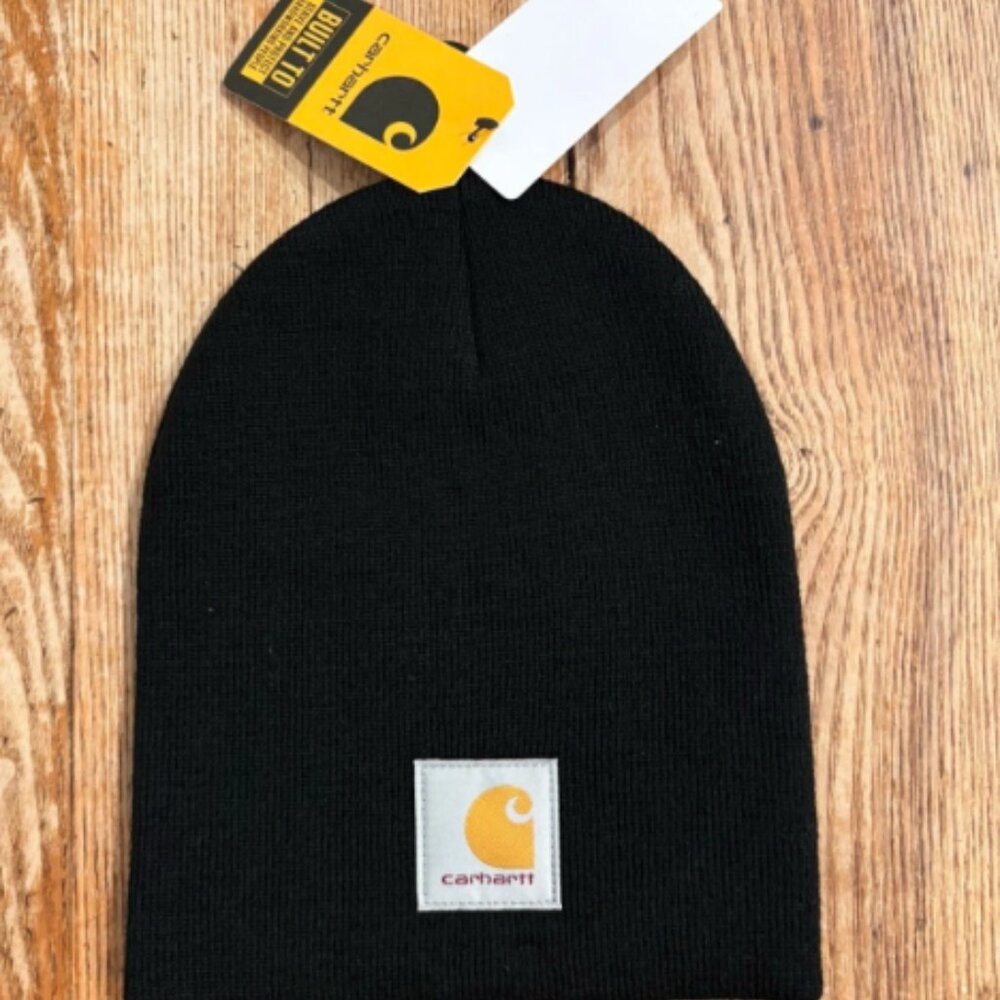 Carhartt Black Acrylic Knitted Beanie